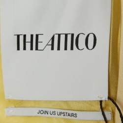 The Attico Pastel Yellow Stretch Knit Double Breasted April Blazer M