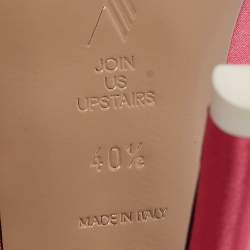 Pre Owned The Attico Pink Satin Carrie Ankle Wrap Pumps Size 40.5