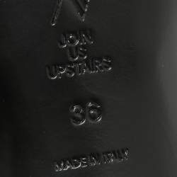 Pre Owned The Attico Black Satin Kaia Slide Sandals Size 36