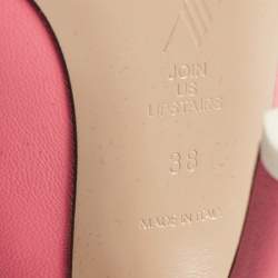 The Attico Pink Leather Venus Ankle Tie Pumps Size 38