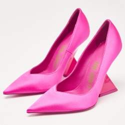 The Attico Fuchsia Satin Cheope Pumps Size 35