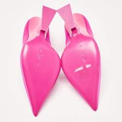 The Attico Fuchsia Satin Cheope Pumps Size 35