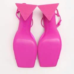 The Attico Fuchsia Satin Piper Ankle Strap Sandals Size 41