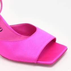 The Attico Fuchsia Satin Piper Ankle Strap Sandals Size 41