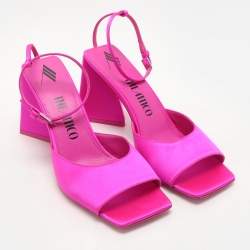 The Attico Fuchsia Satin Piper Ankle Strap Sandals Size 41