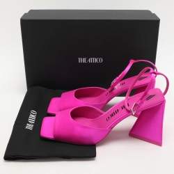 The Attico Fuchsia Satin Piper Ankle Strap Sandals Size 41