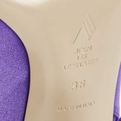 The Attico Violet Satin Venus Ankle Wrap Pumps Size 38