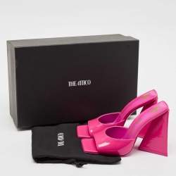 The Attico Fuchsia Patent Leather Devon Slide Sandals Size 37