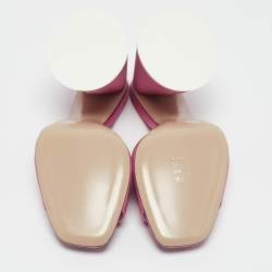 The Attico Pink Satin Luz Mules Size 39.5