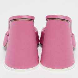The Attico Pink Satin Luz Mules Size 39.5