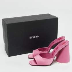 The Attico Pink Satin Luz Mules Size 39.5