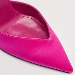 The Attico Pink Satin Perine Ankle Strap Pumps Size 37