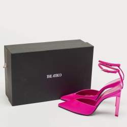 The Attico Pink Satin Perine Ankle Strap Pumps Size 37