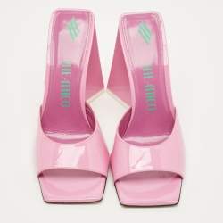 مملوكة مسبقًا صندل سلايد كعب عريض ساتان بنفسجي من ذا أتيكو ديفون مقاس 37