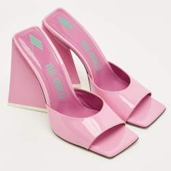 مملوكة مسبقًا صندل سلايد كعب عريض ساتان بنفسجي من ذا أتيكو ديفون مقاس 37