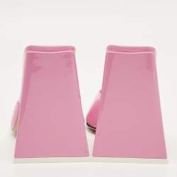 مملوكة مسبقًا صندل سلايد كعب عريض ساتان بنفسجي من ذا أتيكو ديفون مقاس 37