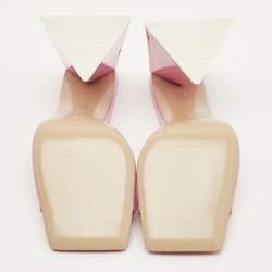 مملوكة مسبقًا صندل سلايد كعب عريض ساتان بنفسجي من ذا أتيكو ديفون مقاس 37