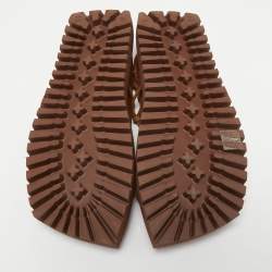 Pre Owned The Attico Brown Suede Renee Ankle Tie Sandals Size 39