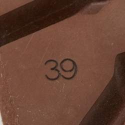 Pre Owned The Attico Brown Suede Renee Ankle Tie Sandals Size 39