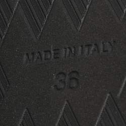 Pre Owned The Attico Brown Fabric Noah Flat Slides Size 36