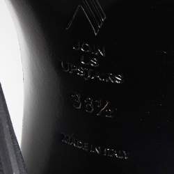 Pre Owned The Attico Black Satin Devon Slide Sandals Size 38.5