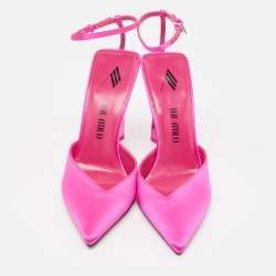 The Attico Pink Satin Perine Ankle Strap Sandals Size 39