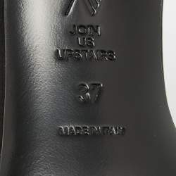 The Attico Black Satin Devon Square Toe Mules Size 37