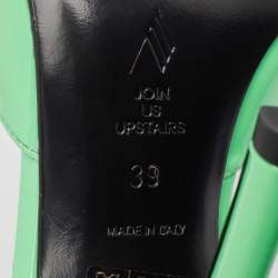 The Attico Neon Green Patent Leather Slingback Pumps Size 39