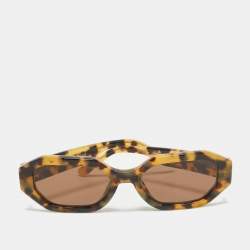 Linda Farrow x The Attico tortoise Brown Irene Rectangle Sunglasses