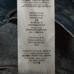 Pre Owned The Attico Blue Washed Denim Distressed Jeans S Waist 27"