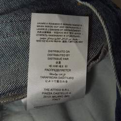 Pre Owned The Attico Blue Washed Denim Distressed Jeans S Waist 27"