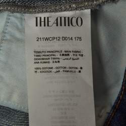 Pre Owned The Attico Blue Washed Denim Distressed Jeans S Waist 27"
