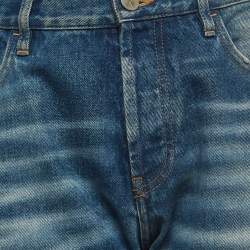 Pre Owned The Attico Blue Washed Denim Distressed Jeans S Waist 27"