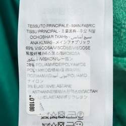 Pre Owned The Attico Green Iconic Karolina Crystal Velvet Mini Dress M