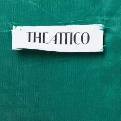 Pre Owned The Attico Green Iconic Karolina Crystal Velvet Mini Dress M