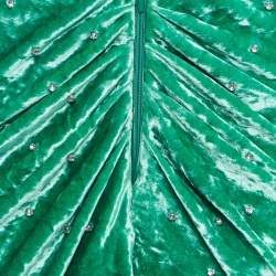 Pre Owned The Attico Green Iconic Karolina Crystal Velvet Mini Dress M