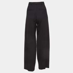 Pre Owned The Attico Black Gabardine Formal Trousers M