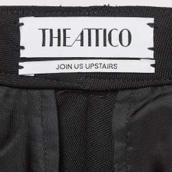 Pre Owned The Attico Black Gabardine Formal Trousers M