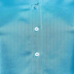 Pre Owned The Attico Blue Buttoned Front Shirt S