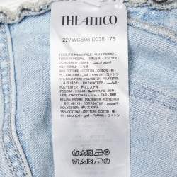 Pre Owned The Attico Blue Lula Denim Mini Skirt S