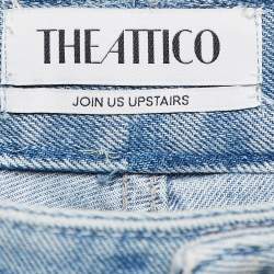 Pre Owned The Attico Blue Lula Denim Mini Skirt S