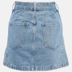 Pre Owned The Attico Blue Lula Denim Mini Skirt S