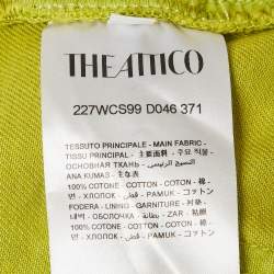 Pre Owned The Attico Green Denim Kelly Mini Skirt S
