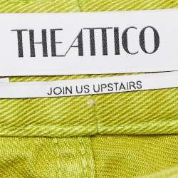 Pre Owned The Attico Green Denim Kelly Mini Skirt S