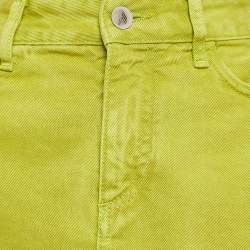 Pre Owned The Attico Green Denim Kelly Mini Skirt S