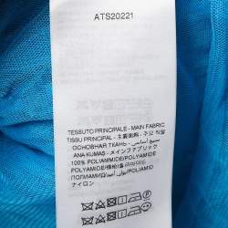 Pre Owned The Attico Blue Faux Feather Halter Neck Top M