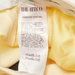 Pre Owned The Attico Pastel Yellow Stretch Crepe Straight Leg Trousers M