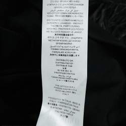 Pre Owned The Attico Black Feather Trim Jersey Fujiko Ring Mini Dress S