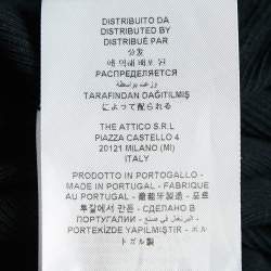 Pre Owned The Attico Black Snap Button Strap Detail Rib Knit Tank Top S