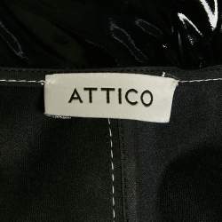 The Attico Black Synthetic Open Front Dress S